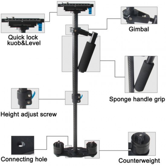 YELANGU S60T Carbon Fiber Handheld Camera Stabilizer