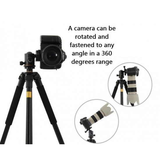 QZSD Q360 Aluminum Portable Photography Tripod with Ball Head