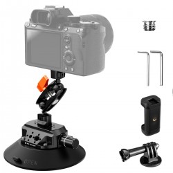 K&F Concept 6-Inch Camera Mount with Suction Cup and Magic Arm