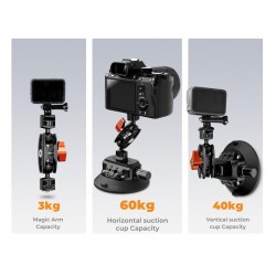 K&F Concept 6-Inch Camera Mount with Suction Cup and Magic Arm K&F Concept 6-Inch Camera Mount with Suction Cup and Magic Arm