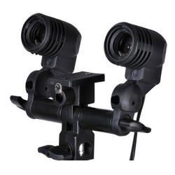 E27 Double Light Bulb Holder for Fluorescent Studio Lighting E27 Double Light Bulb Holder for Fluorescent Studio Lighting