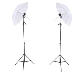 E27 Lighting With Stand and Umbrella (2 Set Kit)