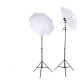 E27 Lighting With Stand and Umbrella (2 Set Kit)