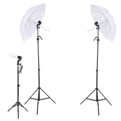E27 Lighting With Stand and Umbrella (3 Set Kit) E27 Lighting With Stand and Umbrella (3 Set Kit)