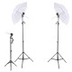 E27 Lighting With Stand and Umbrella (3 Set Kit)