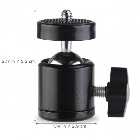 Mini 360 Degree Swivel Ball Head for Tripods with 1/4" Screw Thread