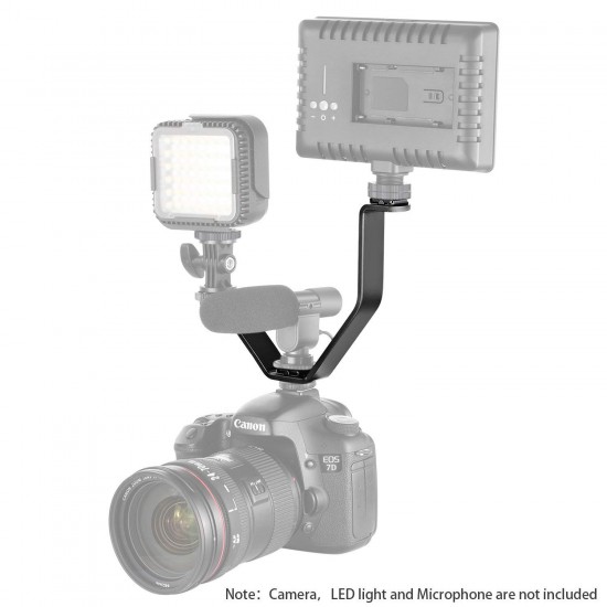 V-Shape Triple 3 Universal Cold Shoe Hot Shoe Mount Bracket