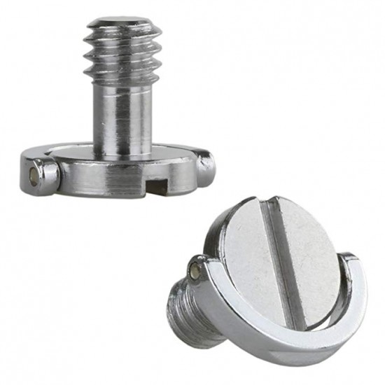 Stainless Steel 1/4" D-Ring Mounting Screw for Camera, Tripod and Monopod Quick Release Plate