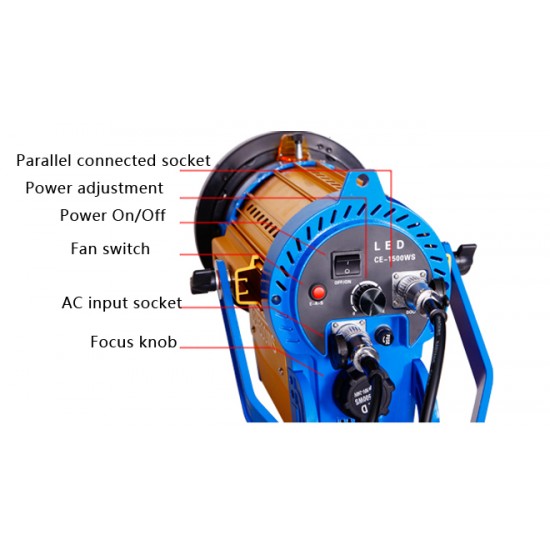 Nicefoto 1500WS LED FRESNEL ARRI SPOT LIGHT