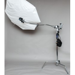 Jinbei CK-3 Heavy Duty Stainless Steel Studio C Stand with Grip Heads Jinbei CK-3 Heavy Duty Stainless Steel Studio C Stand with Grip Heads