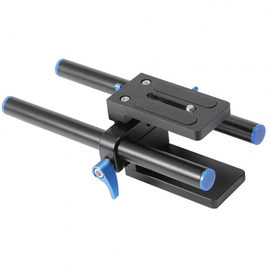 Neewer Universal Aluminum 15mm Rail Rod Support System High Riser DSLR Camera Mount 