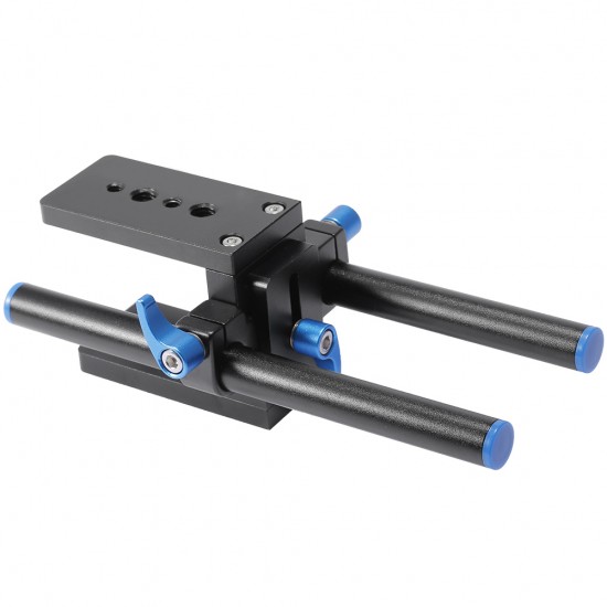 Neewer Universal Aluminum 15mm Rail Rod Support System High Riser DSLR Camera Mount 