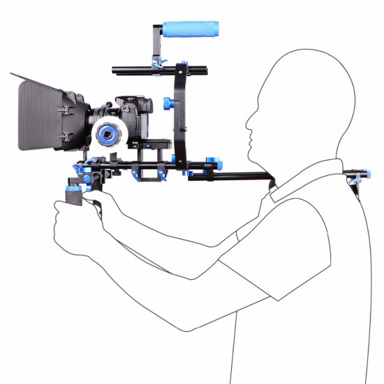 YELANGU D206 Camera Shoulder Rig for DSLRs and DV Cameras
