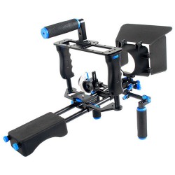 YELANGU D221 Shoulder Rig with Camera Cage and Follow Focus YELANGU D221 Shoulder Rig with Camera Cage and Follow Focus