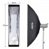 Godox 30x120 cm Bowens Mount Grid Strip softbox for Strobe