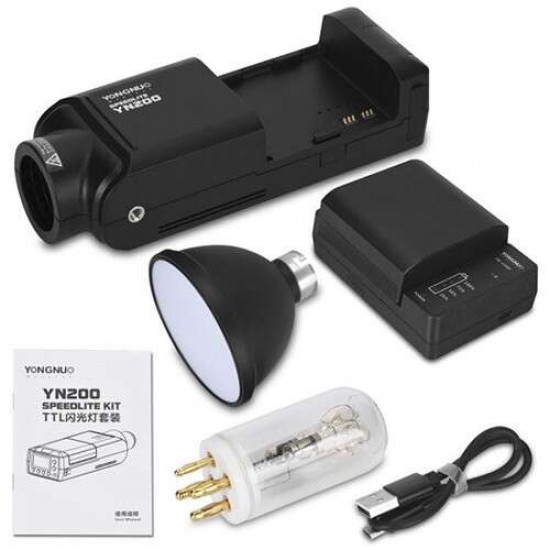 Yongnuo YN200 Lithium battery powered bare bulb Speedlite 