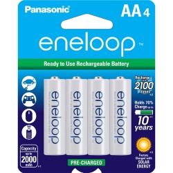 Panasonic eneloop AA Ni-MH Pre-Charged Rechargeable Batteries (4 Pack)