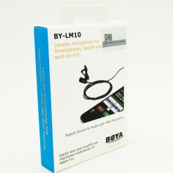 BOYA BY-LM10 Lavalier Lapel Clip-on Omnidirectional Condenser Microphone for Smartphones BOYA BY-LM10 Lavalier Lapel Clip-on Omnidirectional Condenser Microphone for Smartphones