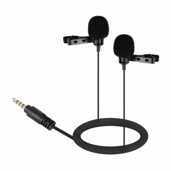 BOYA BY-LM400 Professional Clip-on Dual Omnidirectional Lavalier Mic for Smartphones
