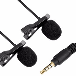 BOYA BY-LM400 Professional Clip-on Dual Omnidirectional Lavalier Mic for Smartphones BOYA BY-LM400 Professional Clip-on Dual Omnidirectional Lavalier Mic for Smartphones