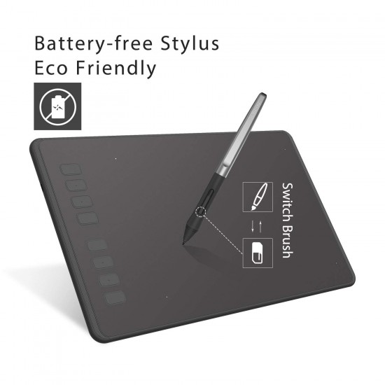 Huion Inspiroy H950P Graphics Drawing Tablet with Battery-Free Pen & Tilt