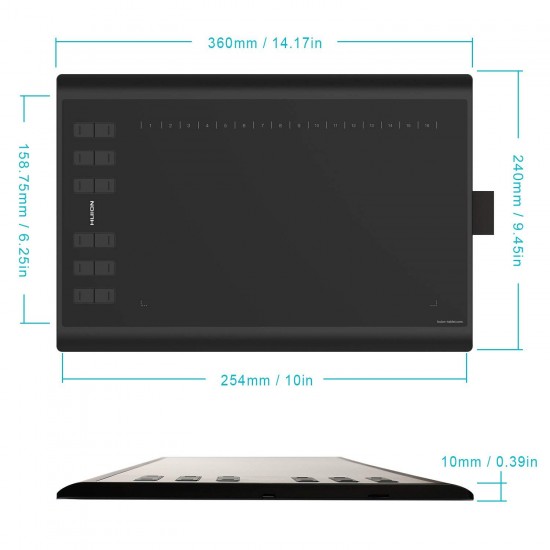 Huion New 1060 Plus Graphic Drawing Tablet 