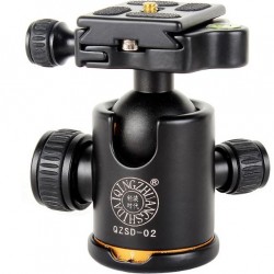 QZSD Q02 Camera Photography Tripod Head with Swivel Ball and Quick Release Plate