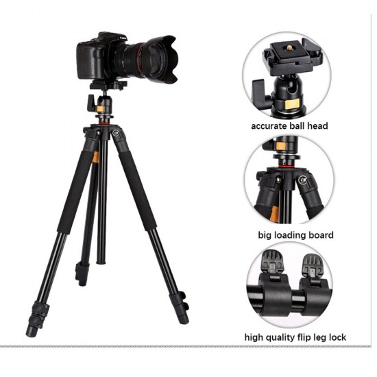 QZSD Q308 Aluminum Portable Tripod with Ball Head