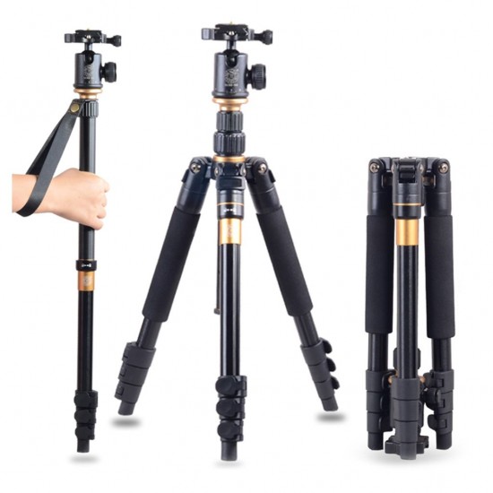QZSD Q570 Professional Photography Tripod+Monopod with Ball Head and Quick Release Plate