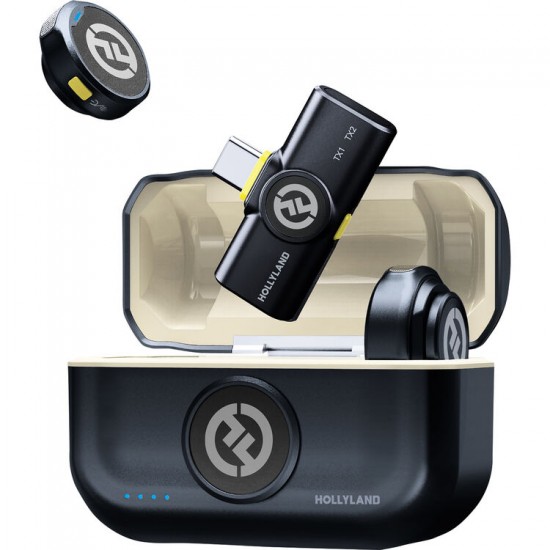 Hollyland LARK M2 DUO 2-Person Wireless Microphone System with USB-C Connector (2.4 GHz, Shine Charcoal) Hollyland LARK M2 DUO 2-Person Wireless Microphone System with USB-C Connector (2.4 GHz, Shine Charcoal)
