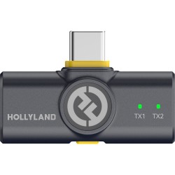 Hollyland LARK M2 DUO 2-Person Wireless Microphone System with USB-C Connector (2.4 GHz, Shine Charcoal)